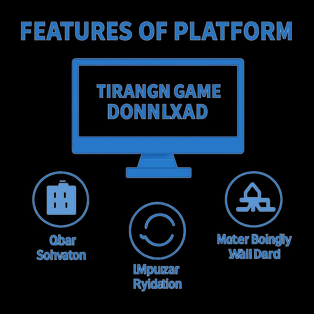 Illustration detailing the features of the Tiranga Game Download platform.