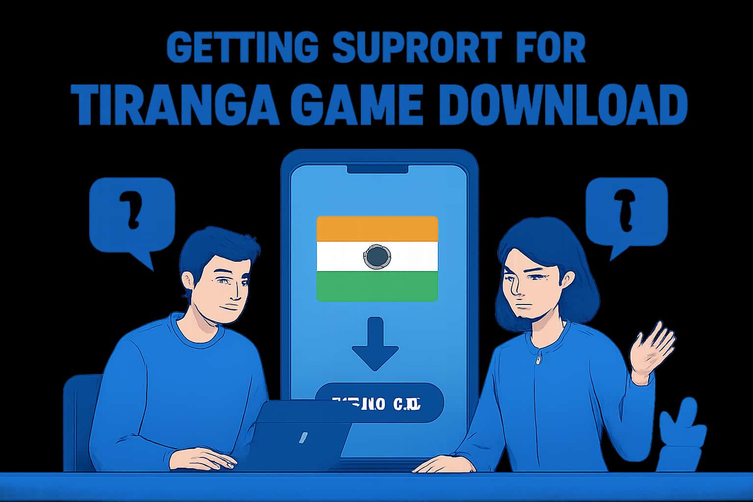 A visual representation of support options for Tiranga Game Download.