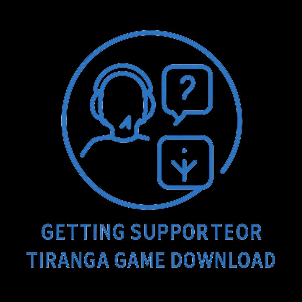 Icon representing support resources for Tiranga Game Download.