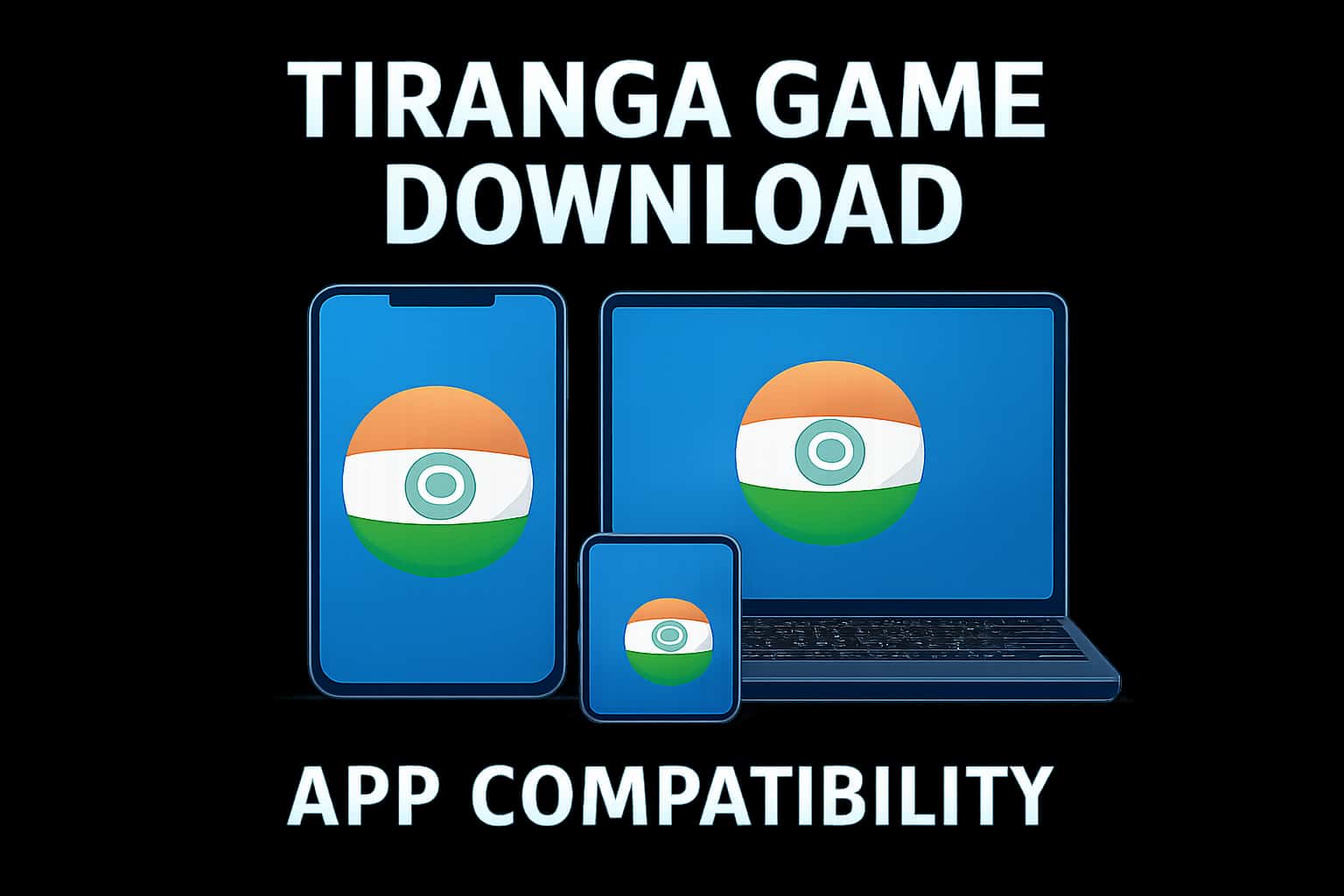 Informational scene illustrating Tiranga Game Download App Compatibility with relevant text.