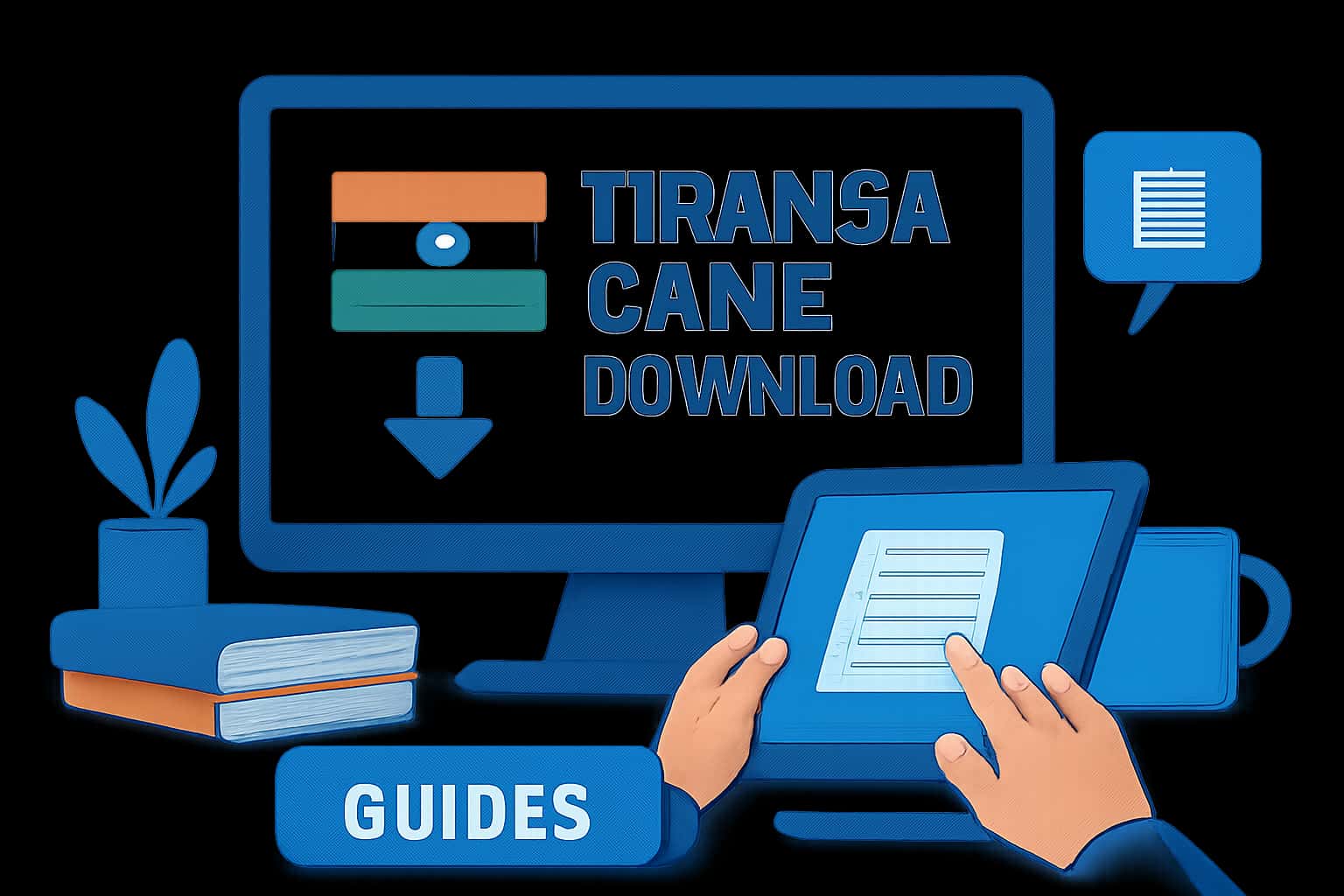 Informational graphic featuring the text 'Tiranga Game Download' in a professional setting.