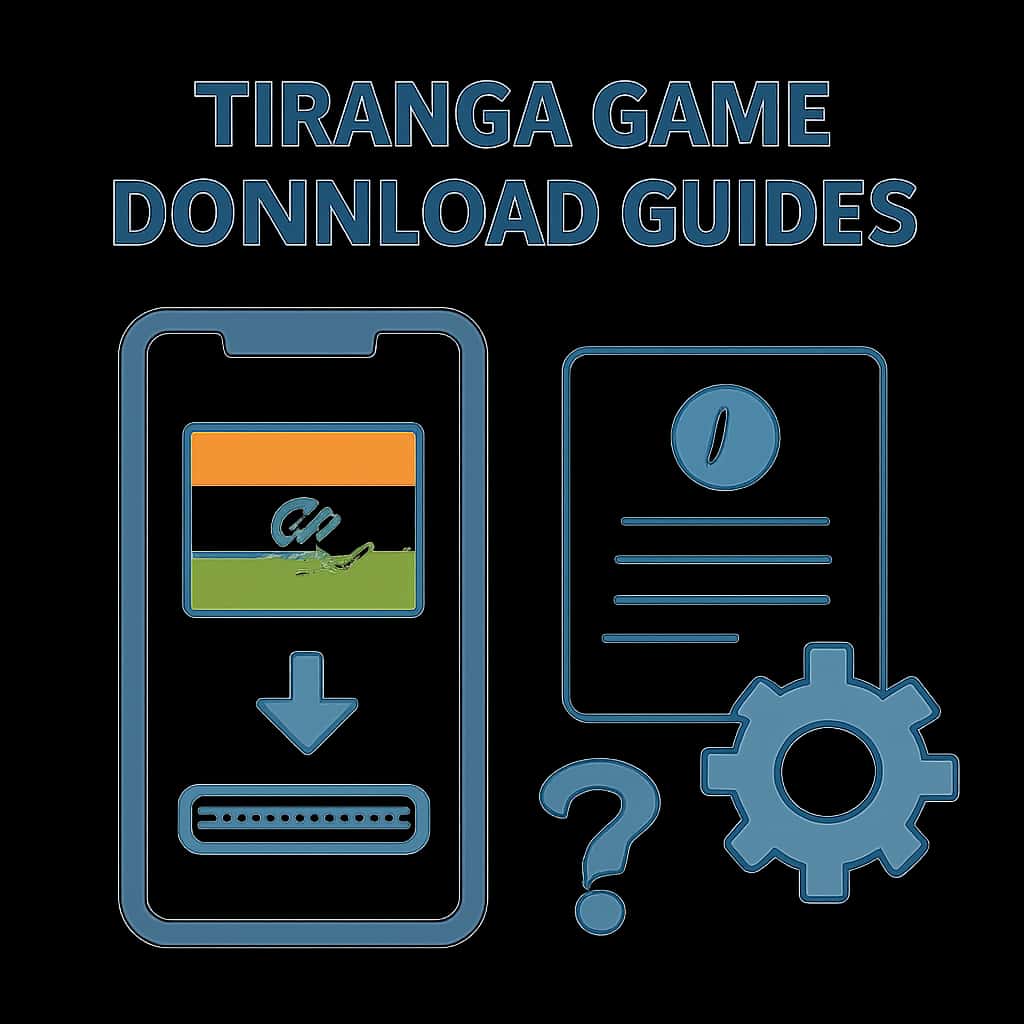 Diagram explaining Tiranga Game Download process.